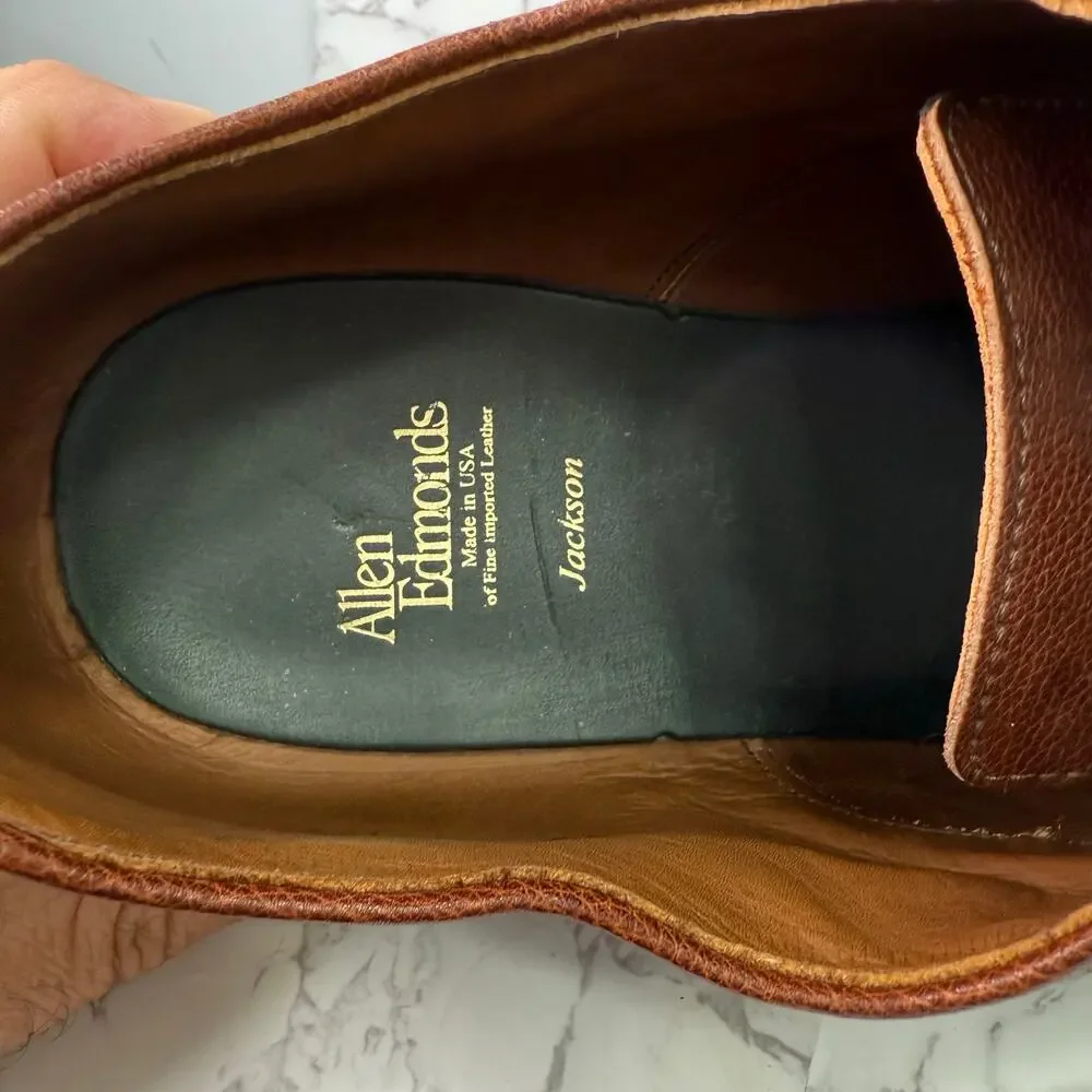 Allen Edmonds Men's Shoes sz 13 Jackson + Grained Leather Brown #M420